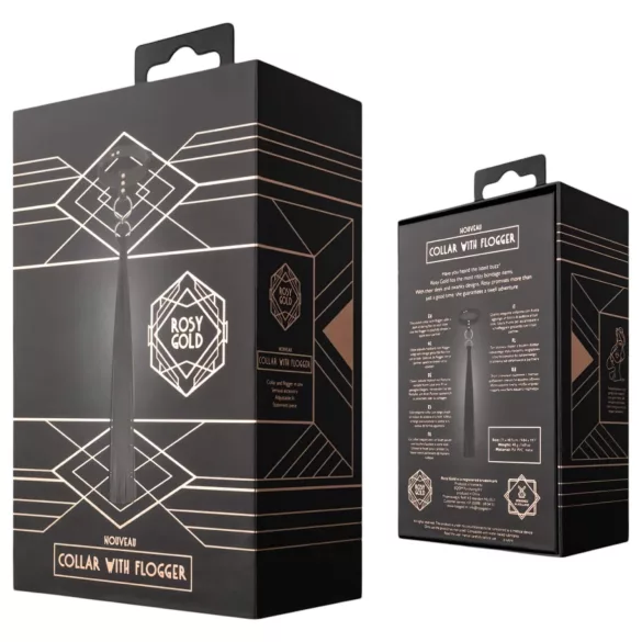 Rosy Gold - obojok a plácačka - čierna