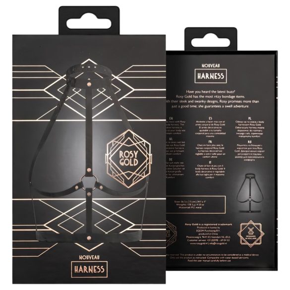 Rosy Gold - masážna hlavica - čierna/ružové zlato