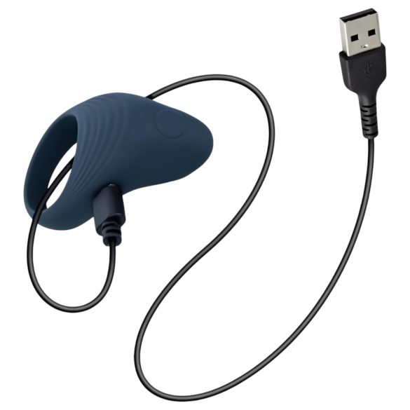 Boners - vibračný erekčný krúžok - nabíjací - sivý