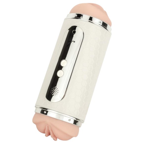 Teazers - hlasom ovládaný ústny a vaginálny masturbátor (biely)