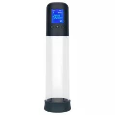   Boners - automatická LCD vákuová pumpa na penis - priehľadná/čierna