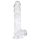 EasyToys - realistický dildo s semenníkmi - 13,5 cm - priehľadný