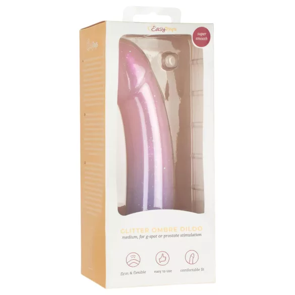 EasyToys Mermaid - dildó - trblietavý povrch - 19 cm ružový