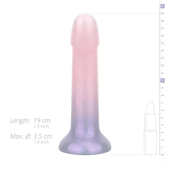EasyToys Mermaid - dildó - trblietavý povrch - 19 cm ružový