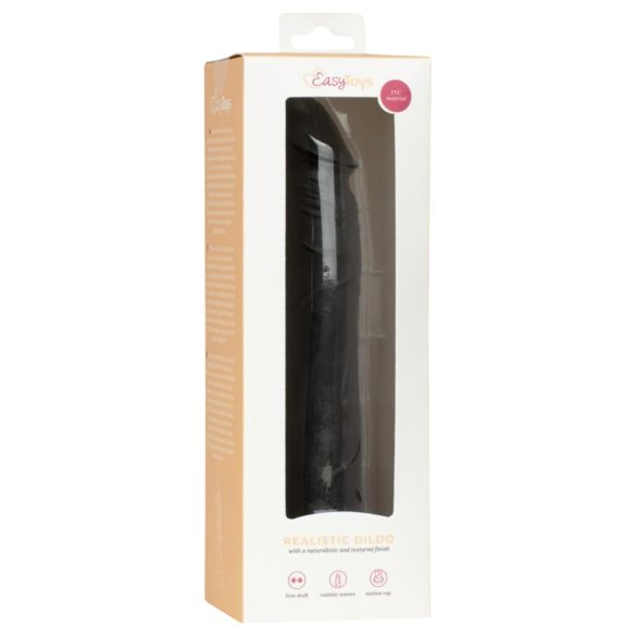 Easytoys - realistický dildo - 17,5 cm - čierny