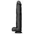 BUTTR - realistický veľký dildo - čierne - 43 cm