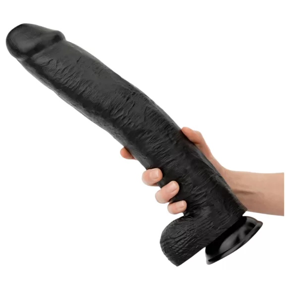 BUTTR - realistický veľký dildo - čierne - 43 cm
