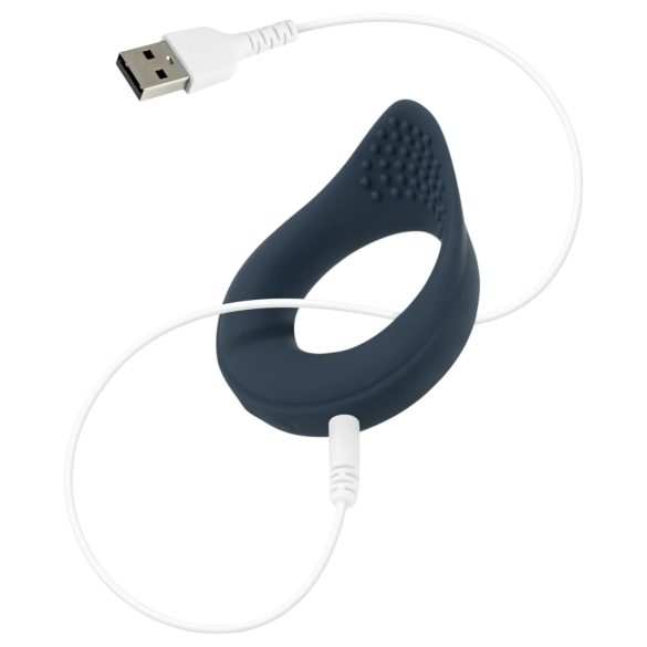 Boners - vibračný erekčný krúžok - modrý