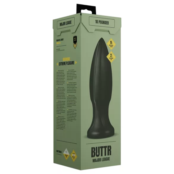 BUTTR Huge Explosive II - obrovský anál­ny kolík (čierny) - 29 cm