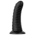 BUTTR Double Ribbed - obrovský rebrovaný análny kolík (čierny) - 26 cm