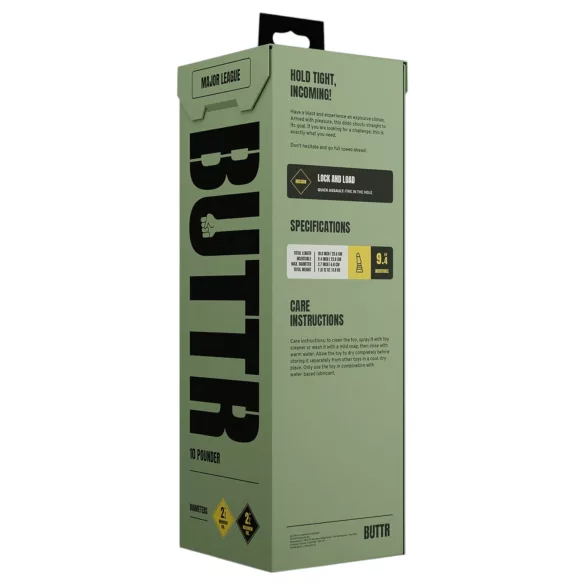 BUTTR Tactical II - obrovský análny kolík (čierny) - 26 cm