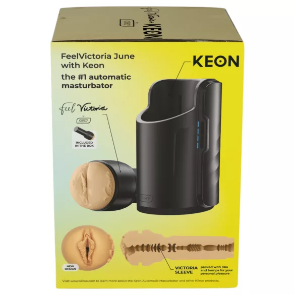 Kiiroo Keon Wifi + Victoria June - masturbátor umelá vagína - telová farba