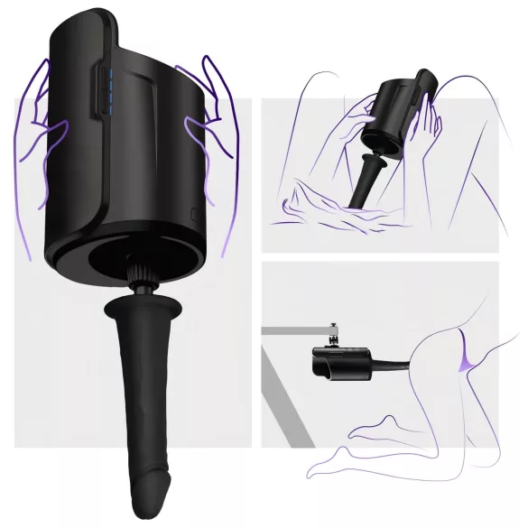 Kiiroo Keon - adaptér na dildo - čierny