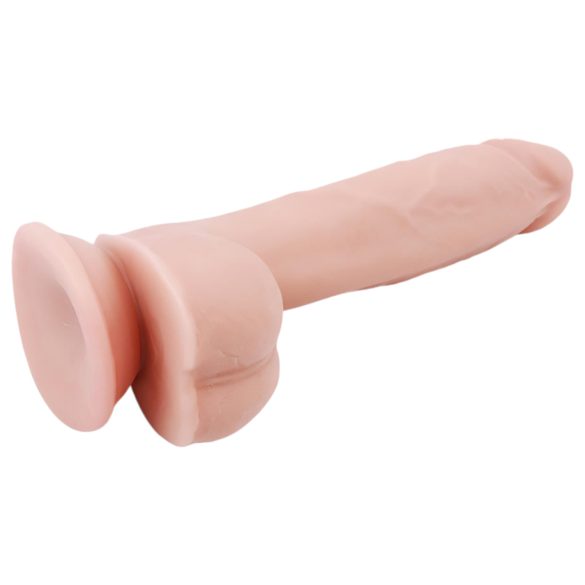 Mr. Dixx 7.6 - realistický dildo s prísavkou a semenníkmi - telová farba 19,5 cm