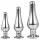 Gleaming Love - análny špičkový plug set (strieborný, 3-dielny)