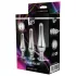 Gleaming Love - análny špičkový plug set (strieborný, 3-dielny)