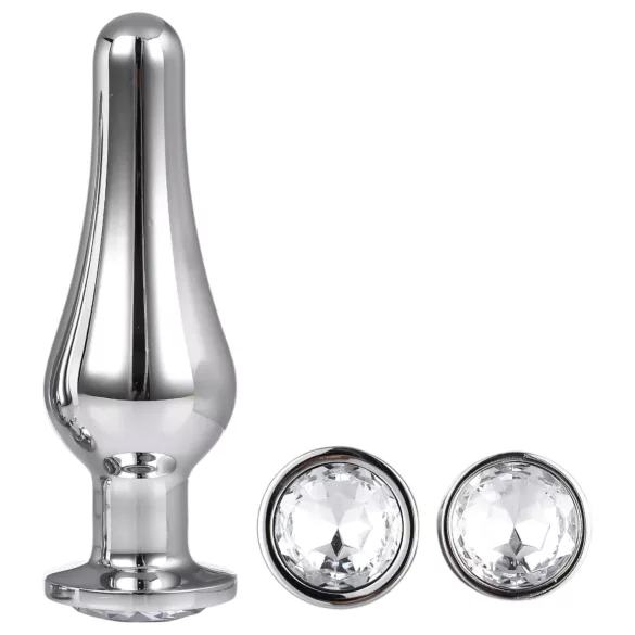 Gleaming Love - análny špičkový plug set (strieborný, 3-dielny)