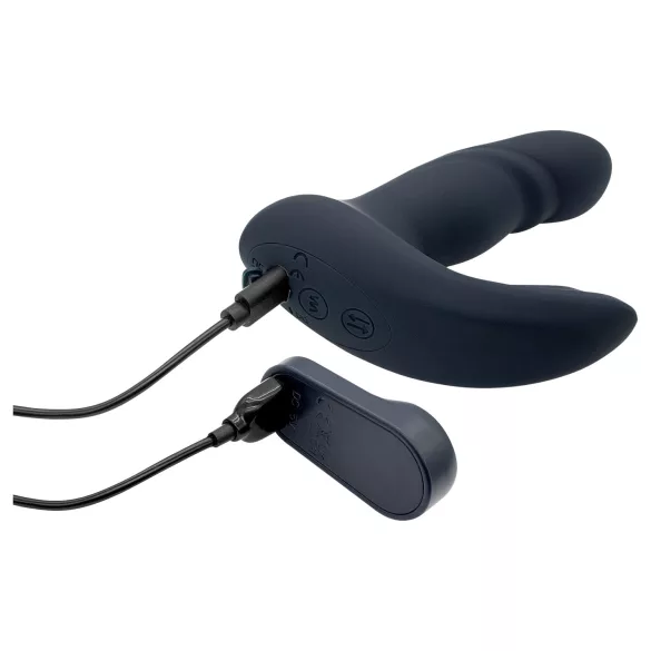 Dreamtoys Pulz - pulzujúci análny vibrátor s diaľkovým ovládaním (modrý)
