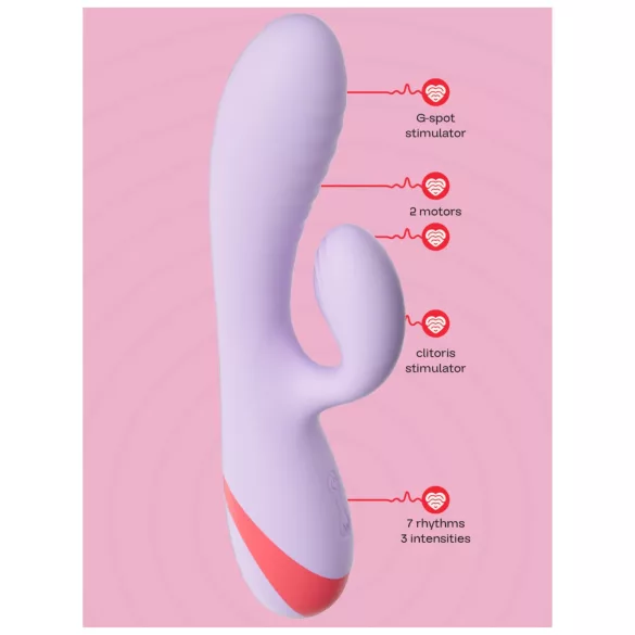 Dreamtoys Love Signal - vibrátor s ramenom na klitoris (fialový)