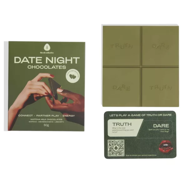 The Oh Collective Date Night Matcha - matcha‑jahodová čokoláda pre páry (50 g)