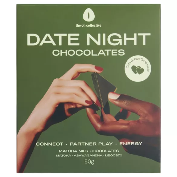 The Oh Collective Date Night Matcha - matcha‑jahodová čokoláda pre páry (50 g)