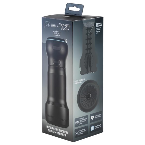 Kiiroo - mužský masturbátor - PowerBlow + Feel Pocket - čierny