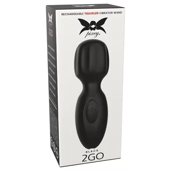 Pixey 2GO - akumulátorový mini masážny vibrátor (čierny)
