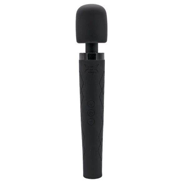 Pixey Deluxe Black Velvet - wand vibrátor L (čierny)