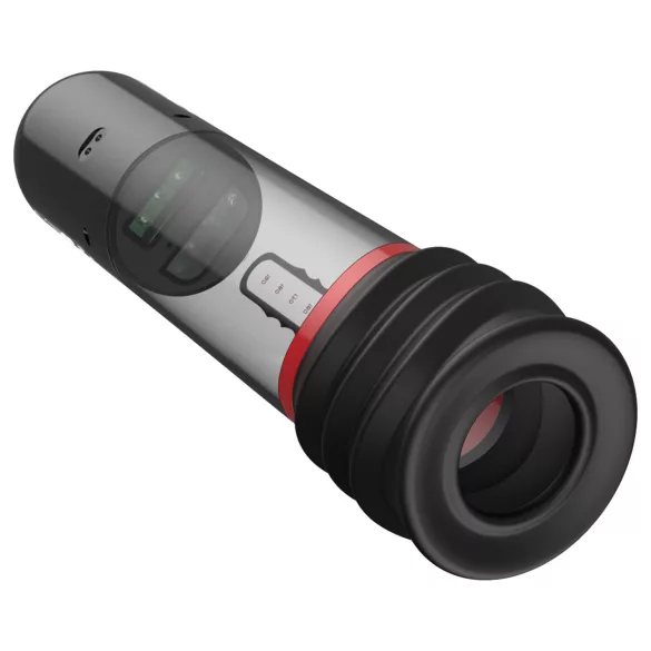 Peak Performa - automatická vákuová pumpa na penis - LED - transparentná