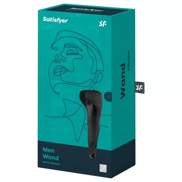 Satisfyer Men Wand - akumulátorový, vodotesný vibrátor na žaluď (čierny)