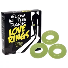 Love Rings - svietiaci erekčný krúžok set - 3 ks
