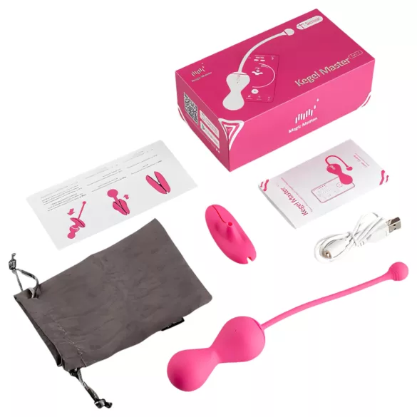 Magic Motion Kegel Master - vibrátorové venušine guličky ovládané aplikáciou (ružové)