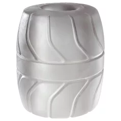   SilaSkin - erekčný krúžok a semenníkový ťahač - silikón biely