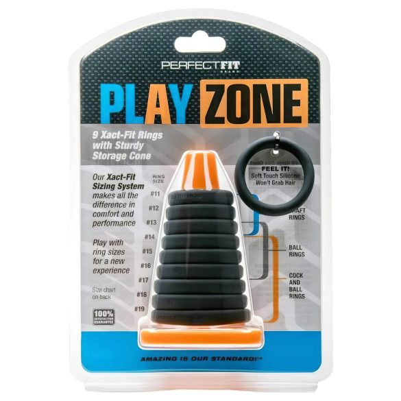 Play Zone - súprava krúžkov na penis a semenníky (9 dielov)