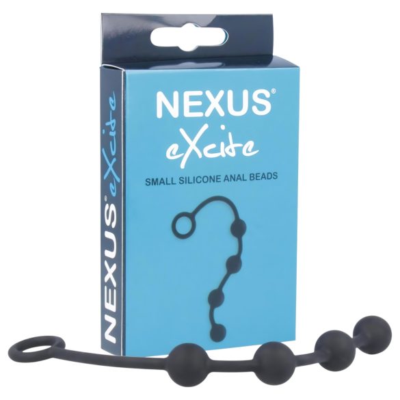 Nexus Excite - análny dildo s 4 guľôčkami - čierny - malý