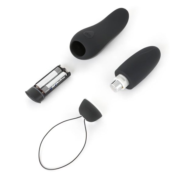 Deluxe rád kežúrené vibračné vajíčko (čierne)