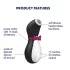 Satisfyer Penguin - nabíjateľný vodotesný stimulátor klitorisu - čierno-biely