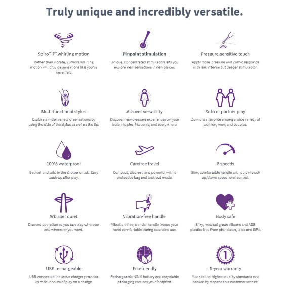 Zumio Soft - vibrátor na klitoris - nabíjateľný - fialový