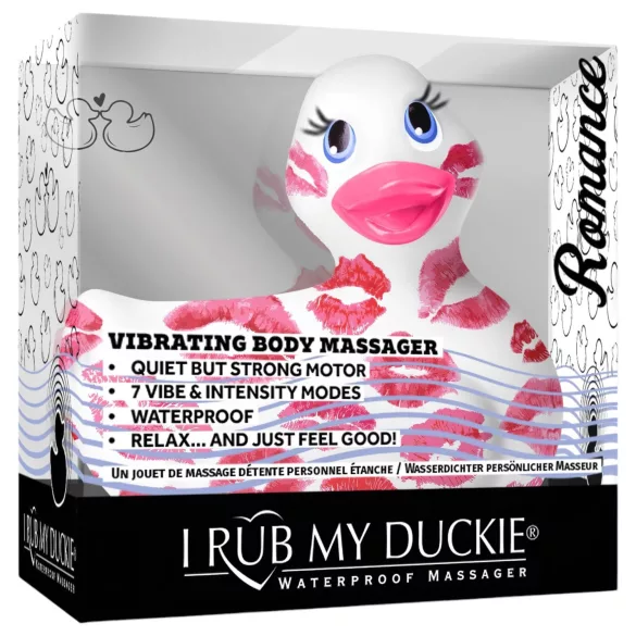 My Duckie Romance 2.0 - vodotesný klitoriálny vibrátor (bielo-ružový)