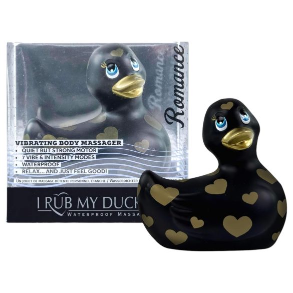 My Duckie Romance 2.0 - vibrátor na klitoris - čierna/zlatá