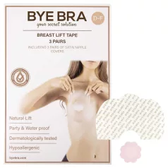  Bye Bra - neviditeľná podprsenková páska - D-F - ružová - 6 ks