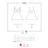 Obsessive 810-BAB-2 - čipkované babydoll a tangá (biela)