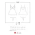Obsessive - babydoll a tanga - čipka - biela - L/XL