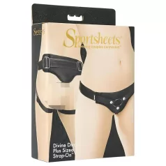   Sportsheets Plus Size - spodná bielizeň na upevnenie (čierna)
