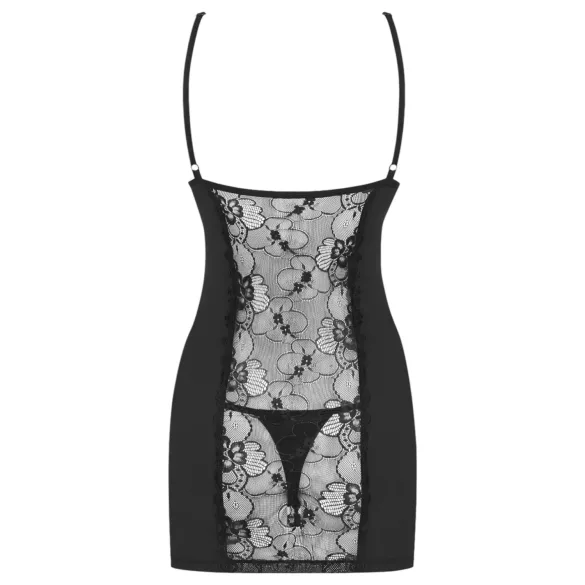 Obsessive - sexy nočná košieľka a tangá - čierna - L/XL