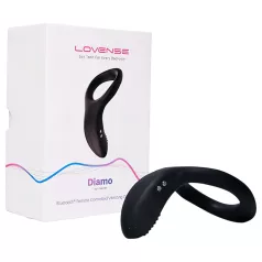   Lovense Diamo - vibračný krúžok na penis ovládaný aplikáciou, pre mužov (čierny)