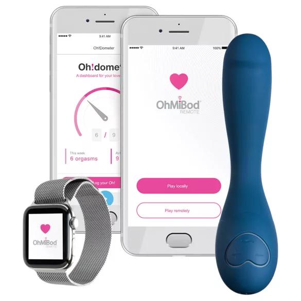 OHMIBOD Bluemotion Nex 2 - inteligentný, nabíjací G-bod vibrátor (modrý)