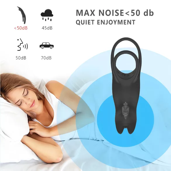 Aixiasia Hoody B - vibračný akumulátorový erekčný krúžok - čierny