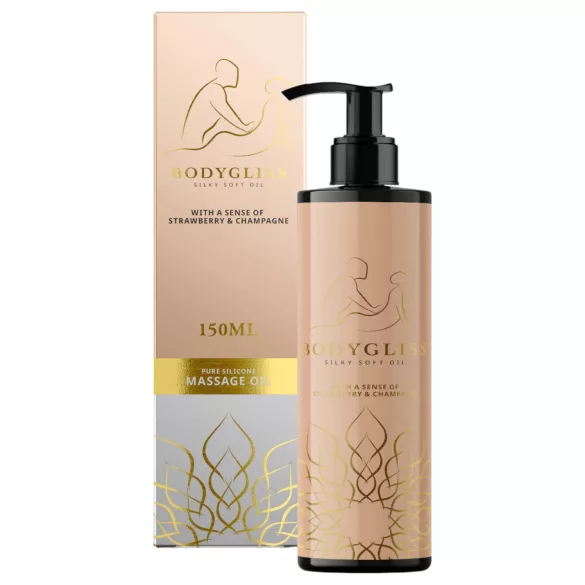 Bodygliss - masážny olej a lubrikant - jahoda - 150ml