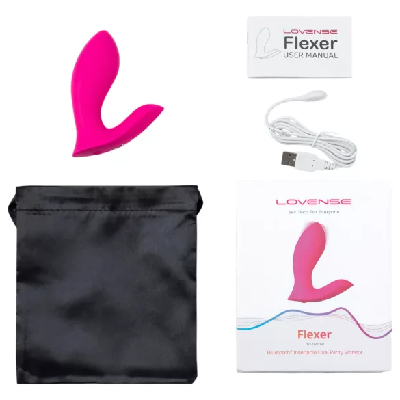 LOVENSE Flexer Panty - akumulátorový 2v1 vibrátor (ružový)
